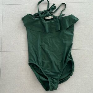 Mabo basil green kids swimsuits